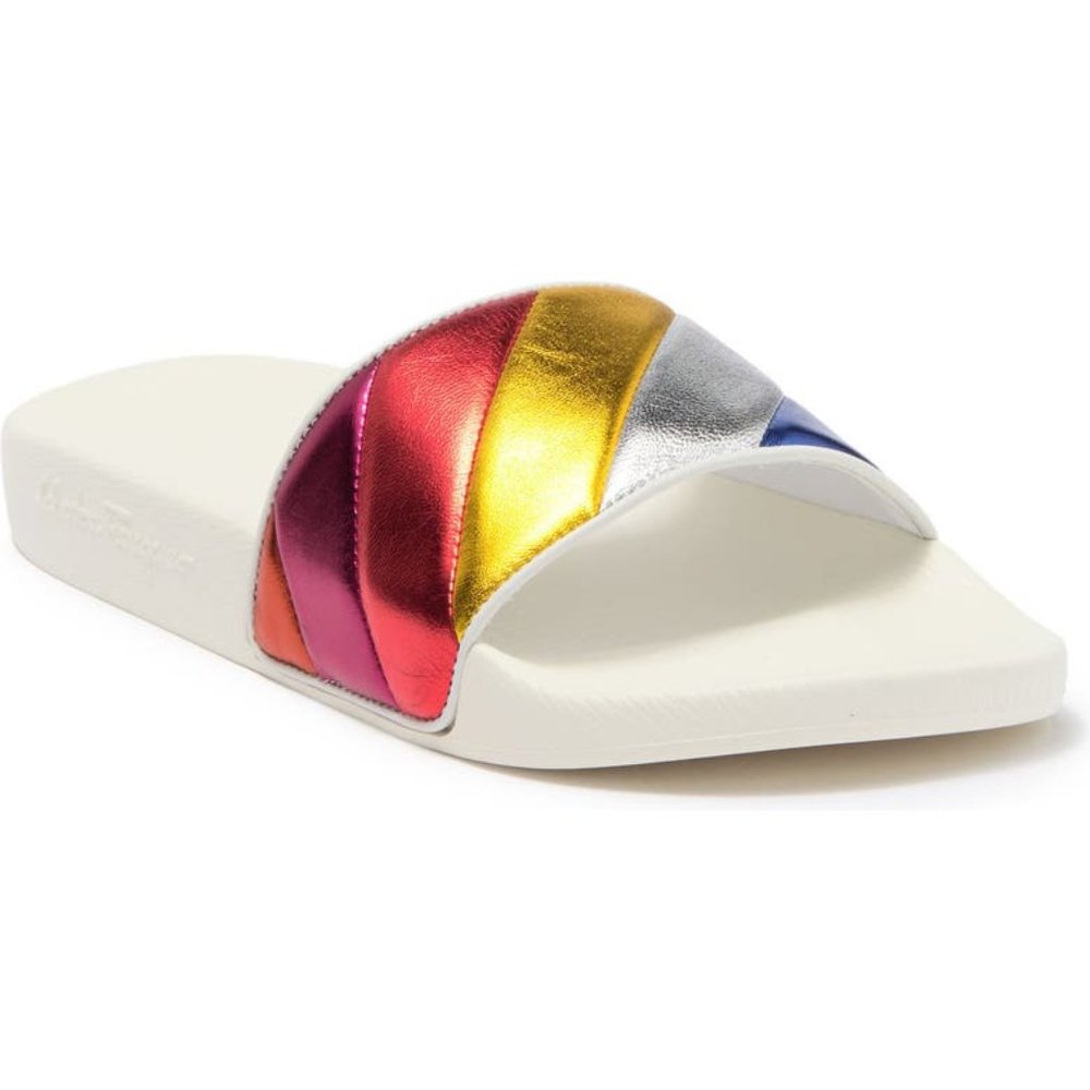 🌈 Salvatore Ferragamo Rainbow Pool Slide Sandals by Ferragamo - Picture 3 of 16